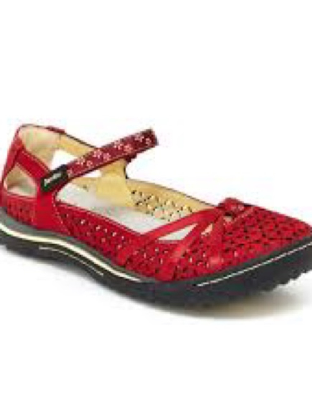 Jambu Red Mary Jane Flat with Cutout Upper size 7.5